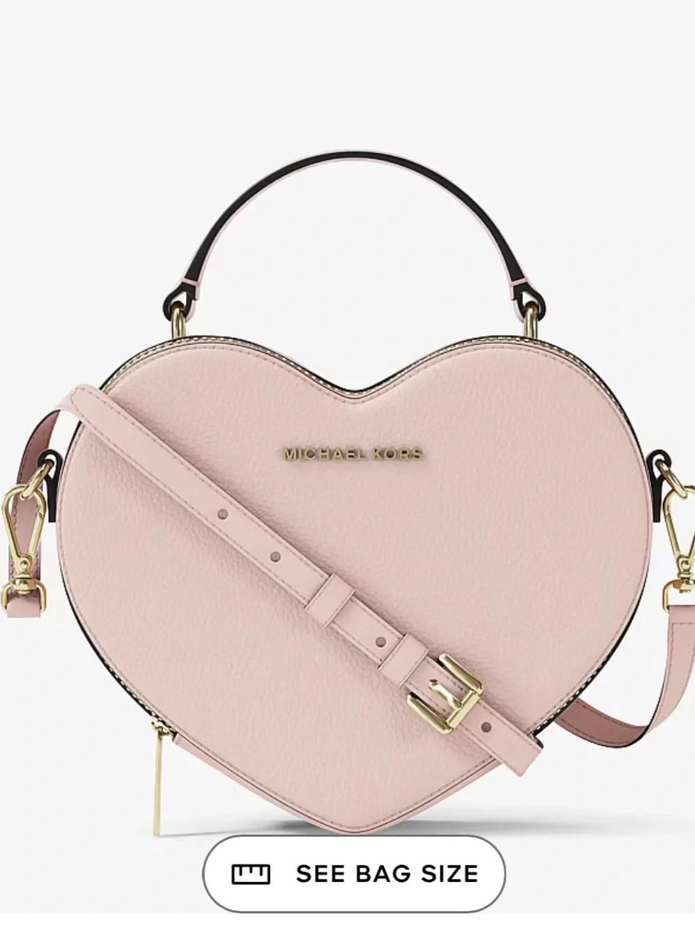 Michael Kors Blush Pink Heart Mini Crossbody